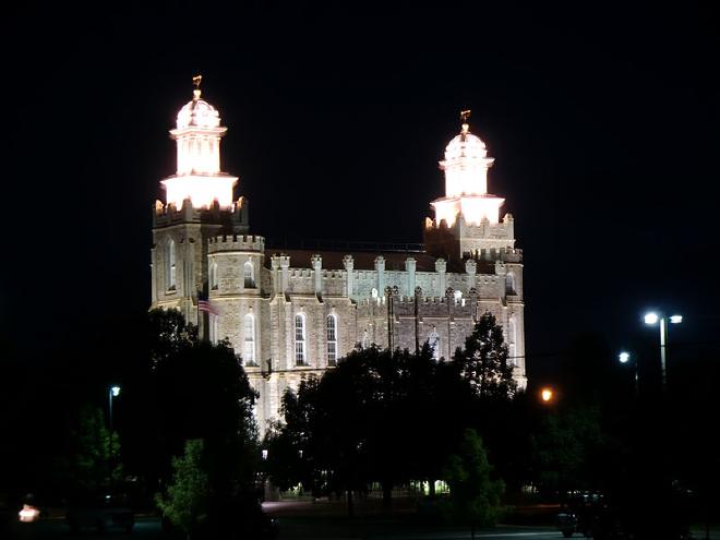 Logan Utah Temple at Night